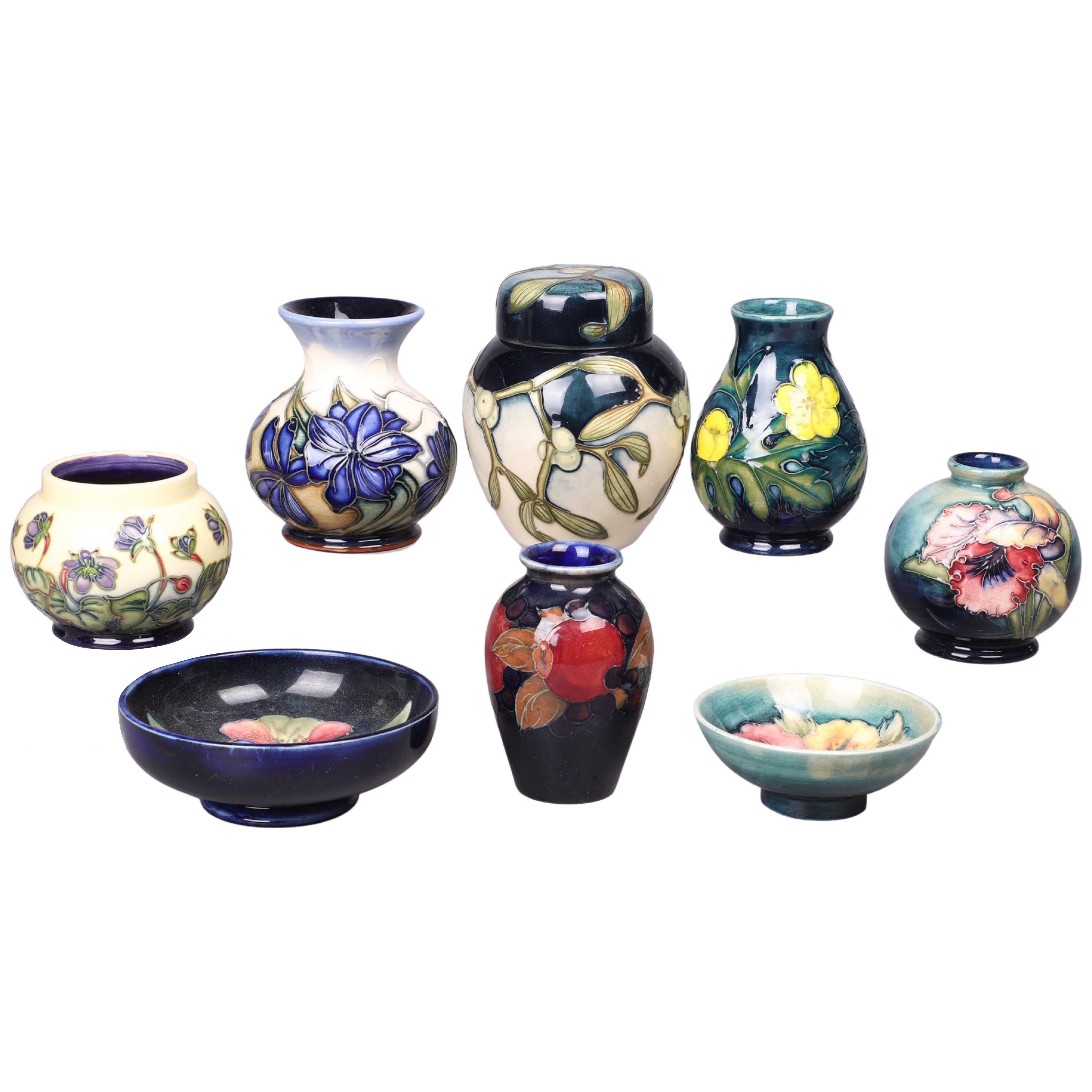 Appraisal: Pcs miniature Moorcroft pottery c o bowls largest - dia