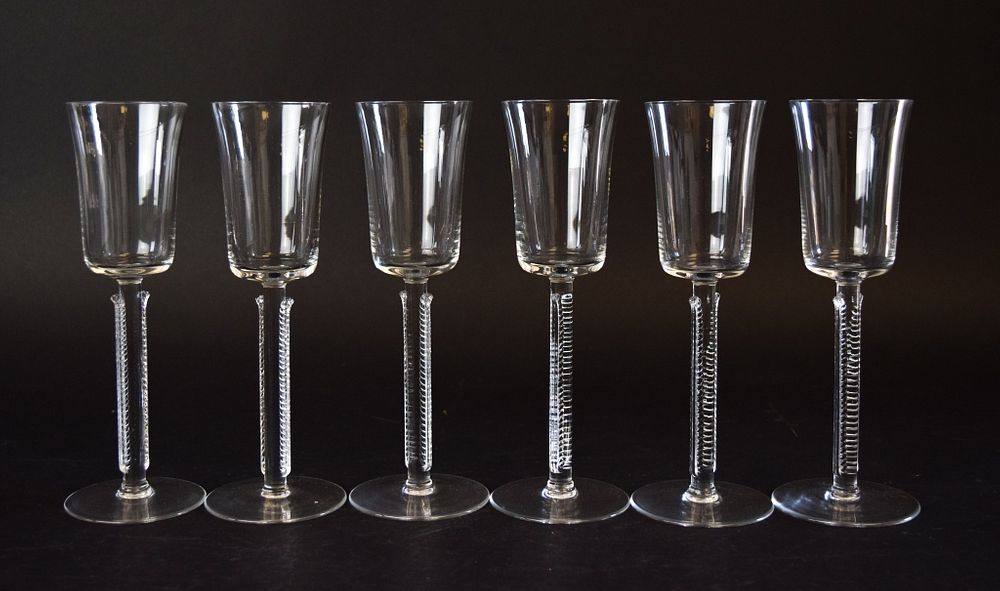 Appraisal: Rene Lalique Cannes Wine Glasses Lalique French crystal Cannes wines