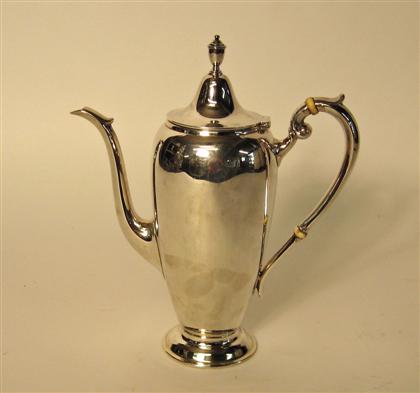 Appraisal: Gorham sterling silver 'Puritan' coffeepot With an urn form knop