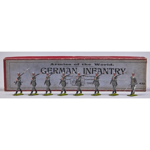 Appraisal: A set of Britains hollow cast figures of German Infantry