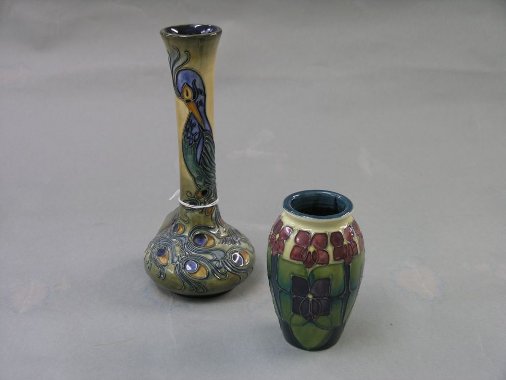 Appraisal: Two modern Moorcroft vases one tall globe and shaft form