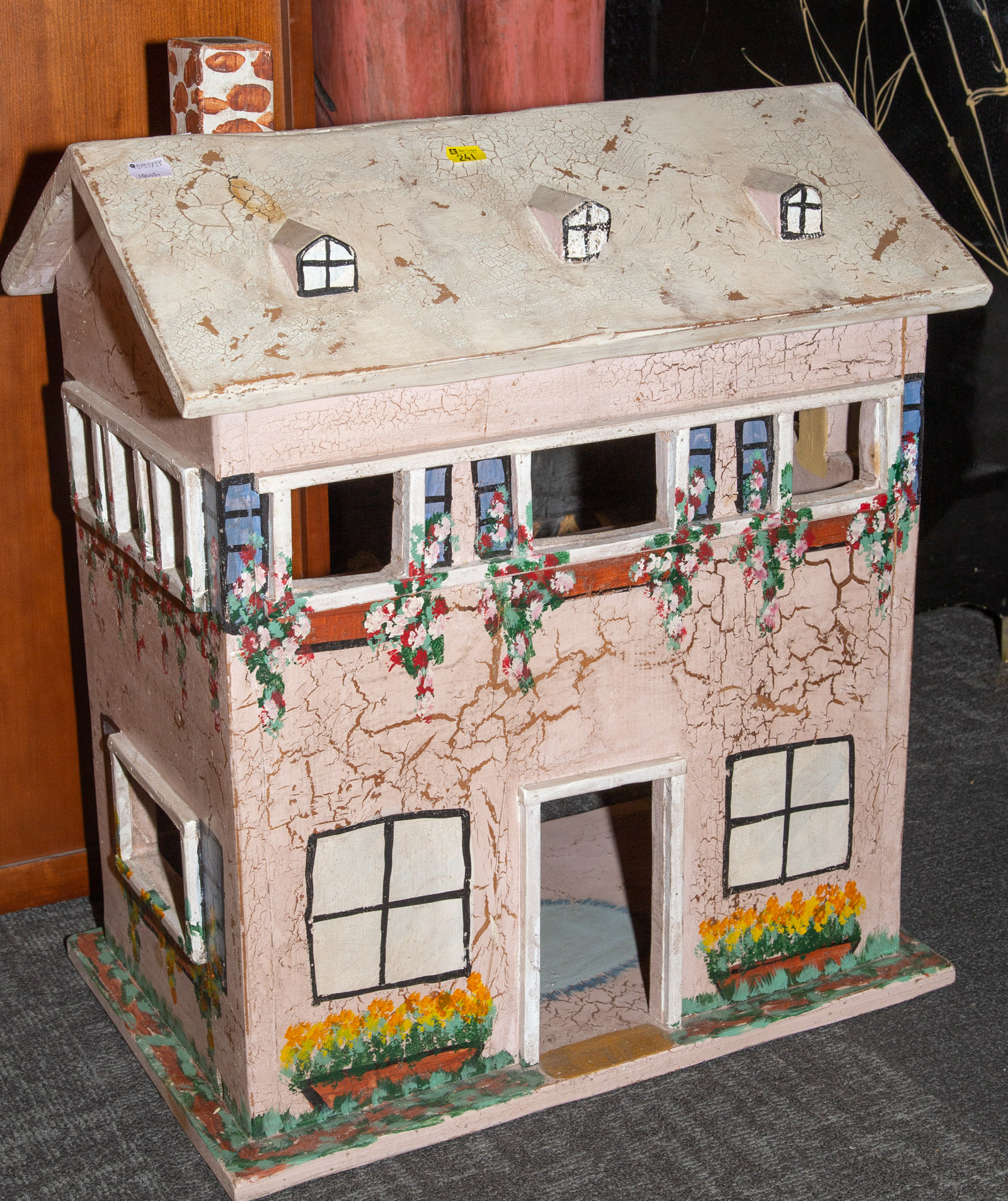 Appraisal: SCRATCH MADE PAINTED WOOD DOLL HOUSE