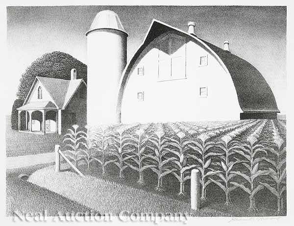 Appraisal: Grant Wood American Iowa - Fertility lithograph pencil-signed lower right