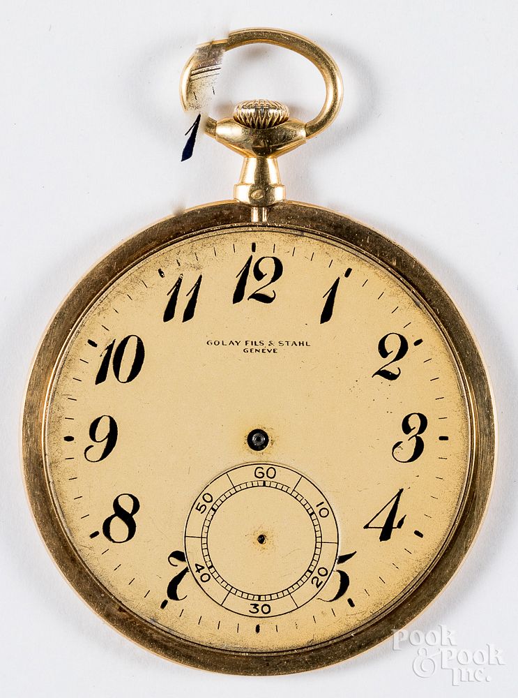 Appraisal: K gold pocket watch K gold pocket watch as found