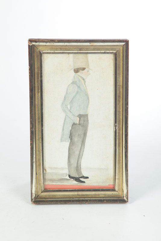 Appraisal: PORTRAIT OF A MAN AMERICAN SCHOOL PROBABLY TH CENTURY Watercolor