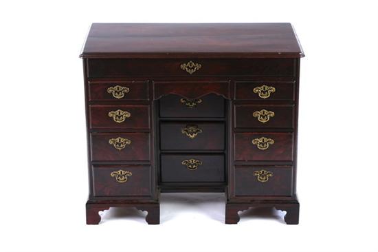 Appraisal: GEORGE III CHIPPENDALE SANTO DOMINGAN MAHOGANY GENTLEMAN'S KNEEHOLE DRESSING TABLE