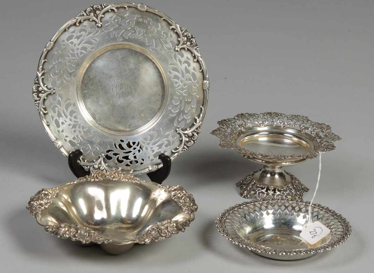 Appraisal: Misc Silver bowls compote tray Misc Silver bowls compote tray