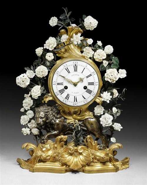 Appraisal: IMPORTANT CLOCK AU LION Louis XV the model attributed to