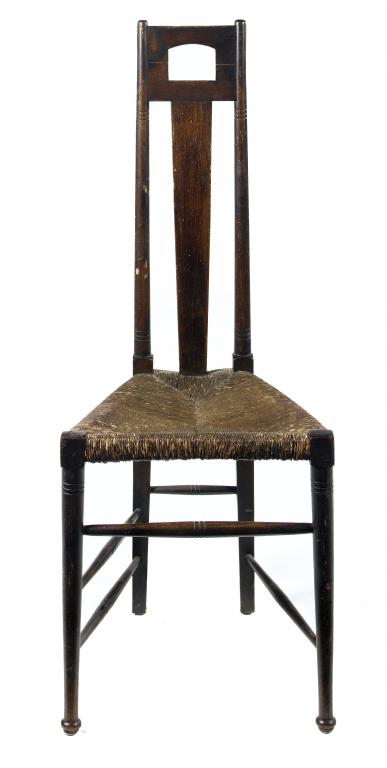 Appraisal: A WYLIE LOCKHEAD STAINED OAK CHAIR DESIGNED BY E A