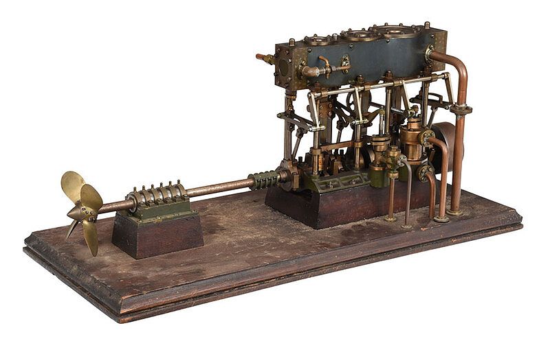 Appraisal: Model of a Marine Steam Engine American th century triple