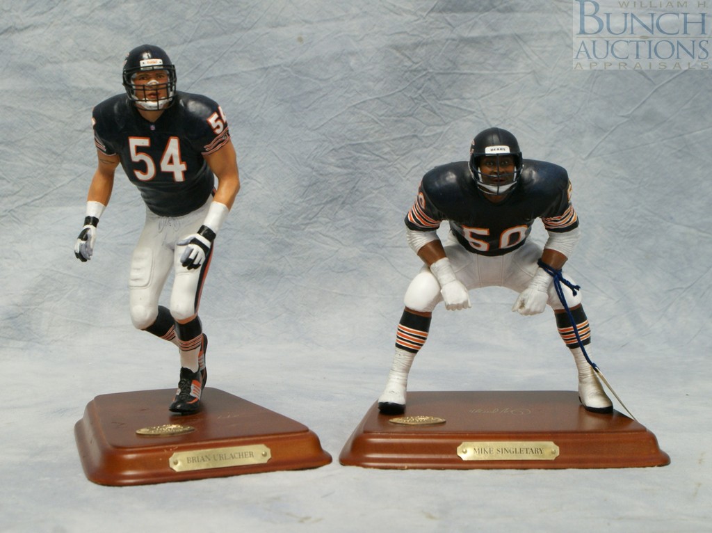 Appraisal: Danbury Mint Chicago Bears football figures Brian Urlacher Mike Singletary