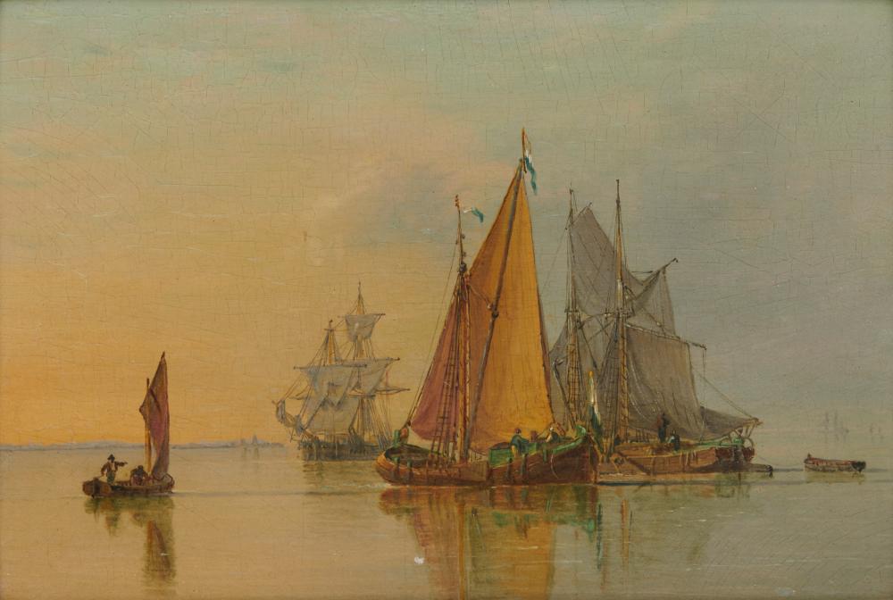 Appraisal: JOHN WARD OF HULL English - Shipping in a Calm