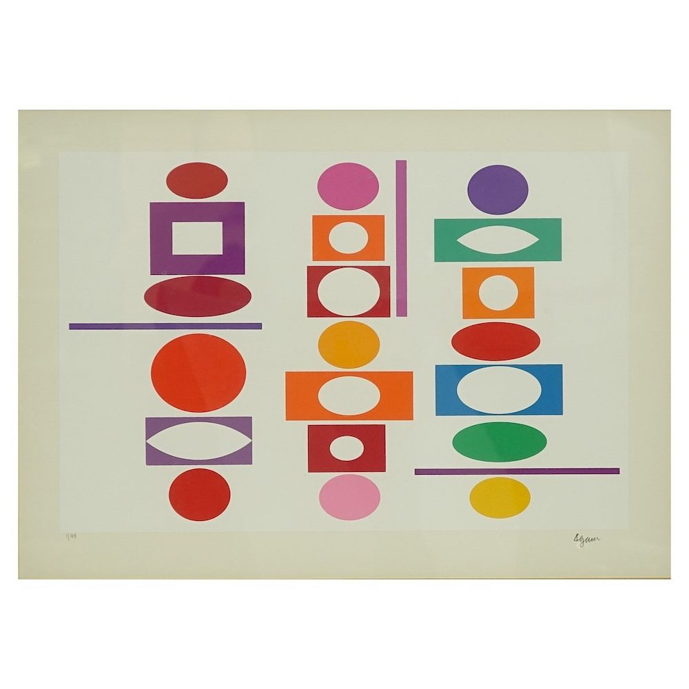 Appraisal: Yaacov Agam b Color Serigraph Yaacov Agam Israeli born Color