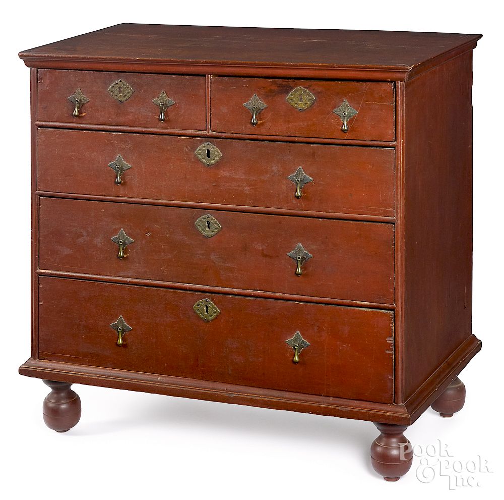 Appraisal: New England William and Mary chest of drawers New England