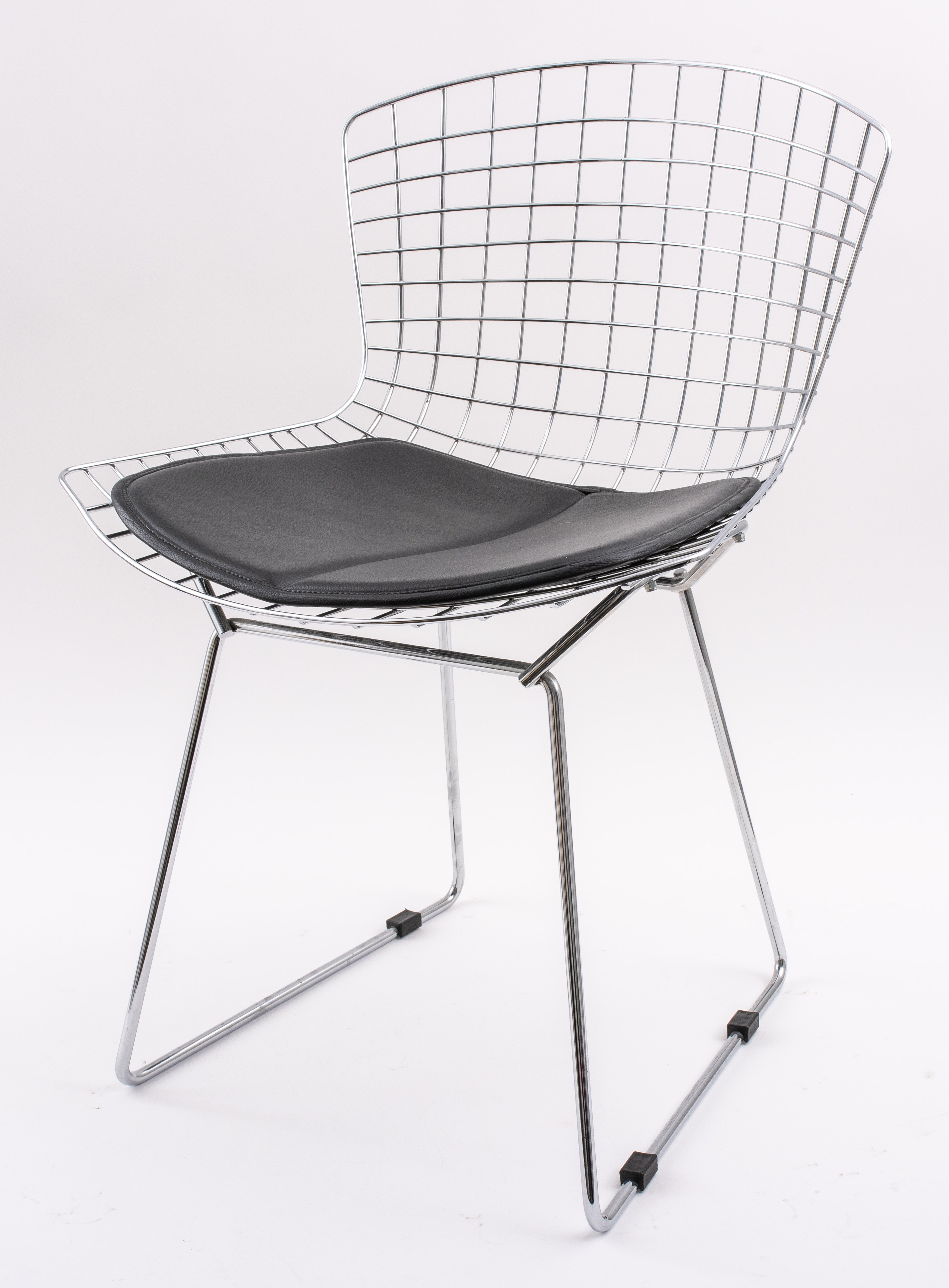 Appraisal: BERTOIA FOR KNOLL CHROME METAL SIDE CHAIR Harry Bertoia Italian