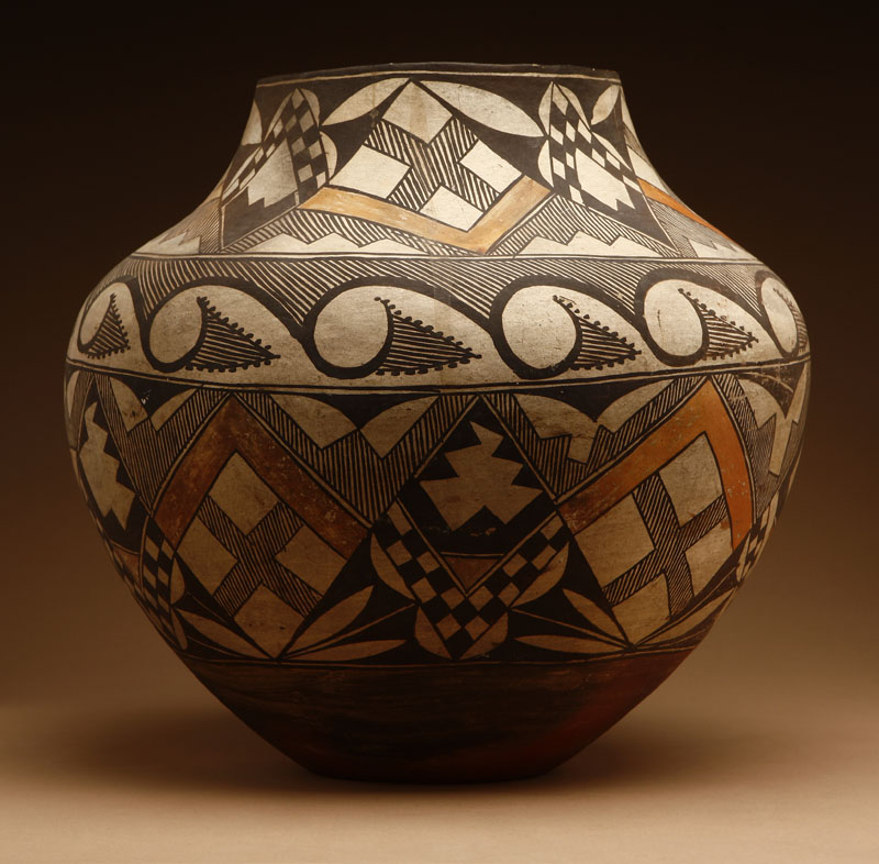 Appraisal: A Native American Acoma pottery olla-form jar A Native American