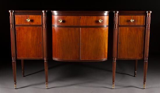 Appraisal: Federal Style carved mahogany shaped-fronted sideboard Biggs Richmond Virginia in