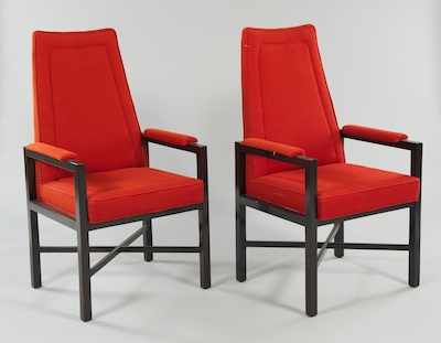 Appraisal: Two Dining Chairs With Arms Made by Dunbar Designed by