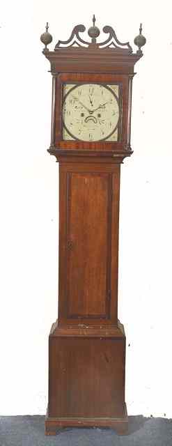 Appraisal: A TH CENTURY EIGHT DAY LONG CASE CLOCK the square