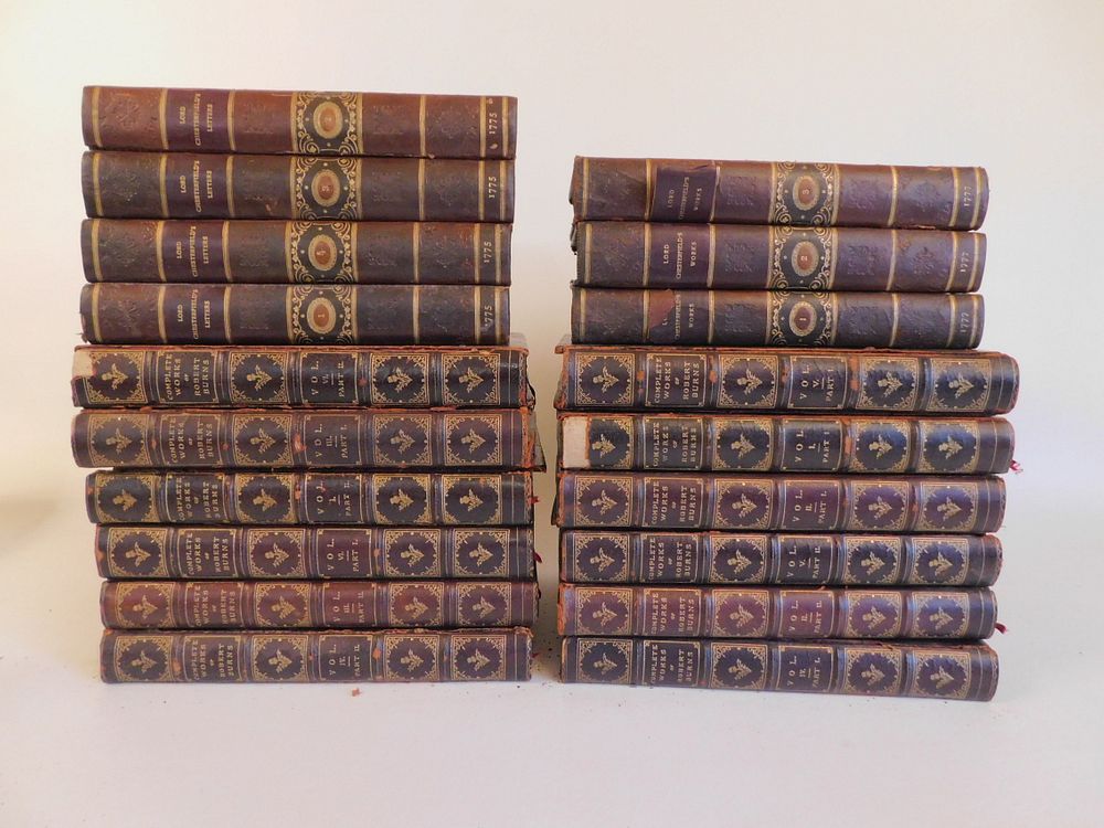 Appraisal: SETS LEATHER BOOKS BURNS CHESTERFIELD sets leather bound books volumes