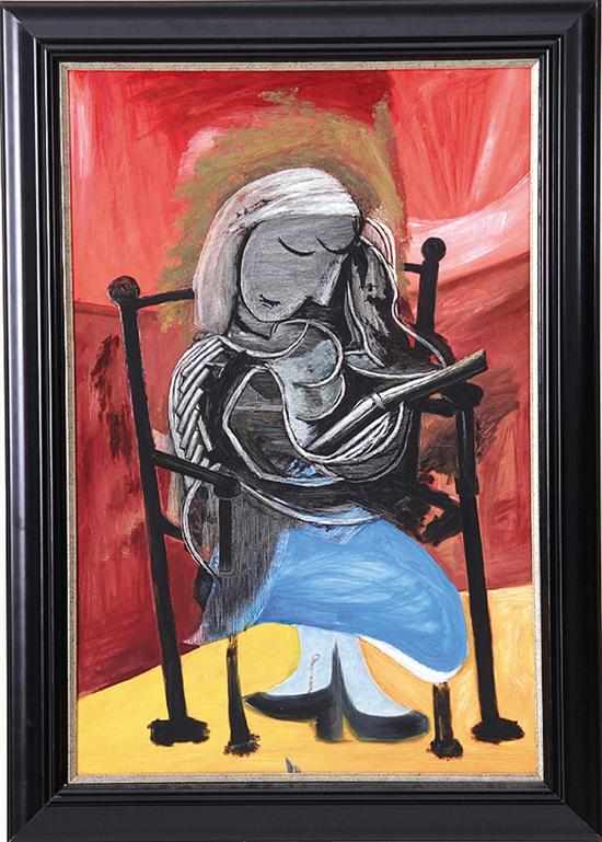 Appraisal: Pablo Picasso manner of Spanish French - PORTRAIT OF SEATED