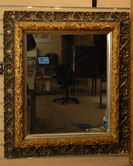 Appraisal: Gold Frame Mirror H W