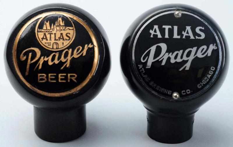 Appraisal: Lot of Atlas Prager Beer Tap Knobs Includes a black