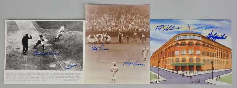 Appraisal: Lot of Signed Baseball Photographs Description Includes one signed by