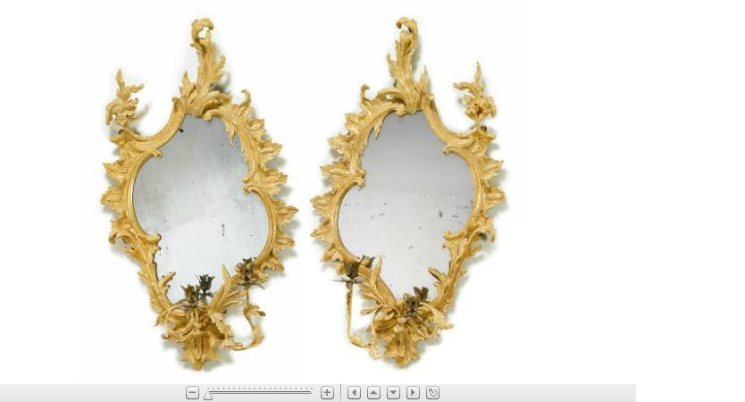 Appraisal: Pair of George III carved giltwood girandole mirrors th century