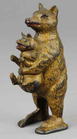 Appraisal: STEALING PIG STILL BANK Amusing example cast iron painted in