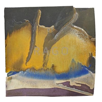 Appraisal: TOSHIKO TAKAEZU - Glazed porcelain Hanging Landscape Tile Clinton NJ