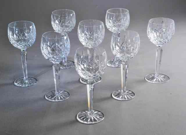 Appraisal: PCS WATERFORD WINE GLASSESSet of eight matching red wine hocks