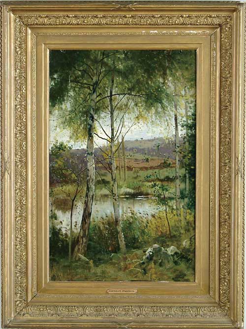 Appraisal: ERNEST PARTON American - SUMMER LANDSCAPE WITH LILY POND Oil