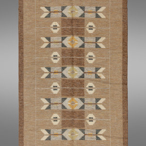 Appraisal: Ingegerd Silow Swedish - Flatweave Rug hand-woven wool woven signature