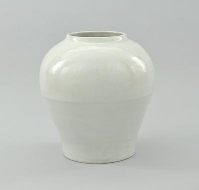 Appraisal: Ahua Decorated Monochrome Glazed Porcelain Vase Ching A well-potted body