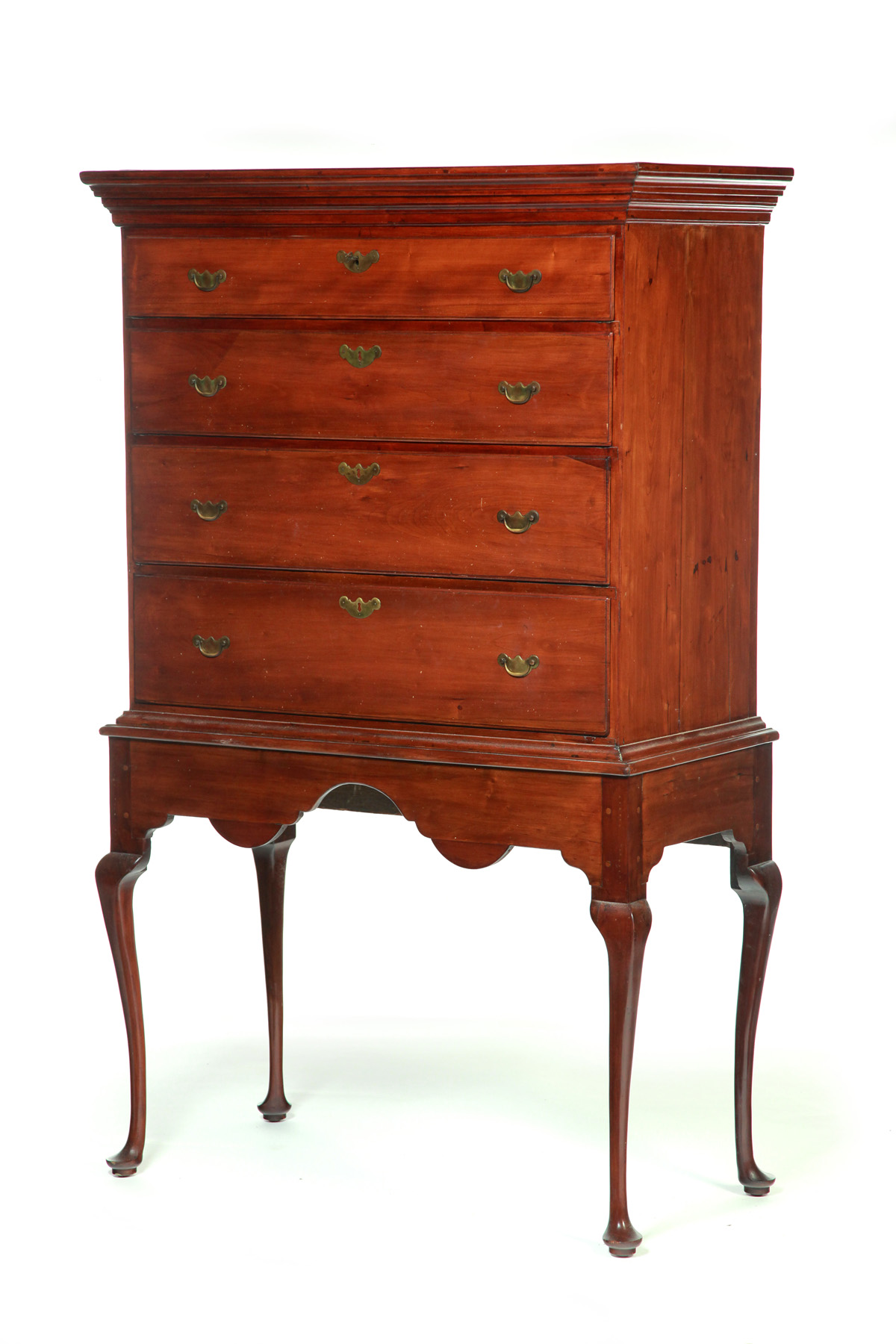 Appraisal: QUEEN ANNE CHEST-ON-FRAME New England th century maple and pine