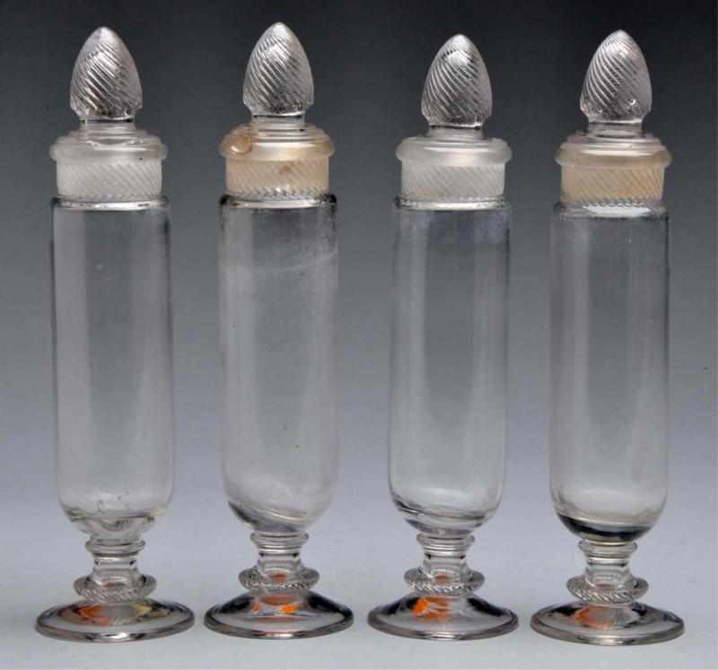 Appraisal: Lot of Columbia Cylinder Apothecary Candy Jars Description Matching set