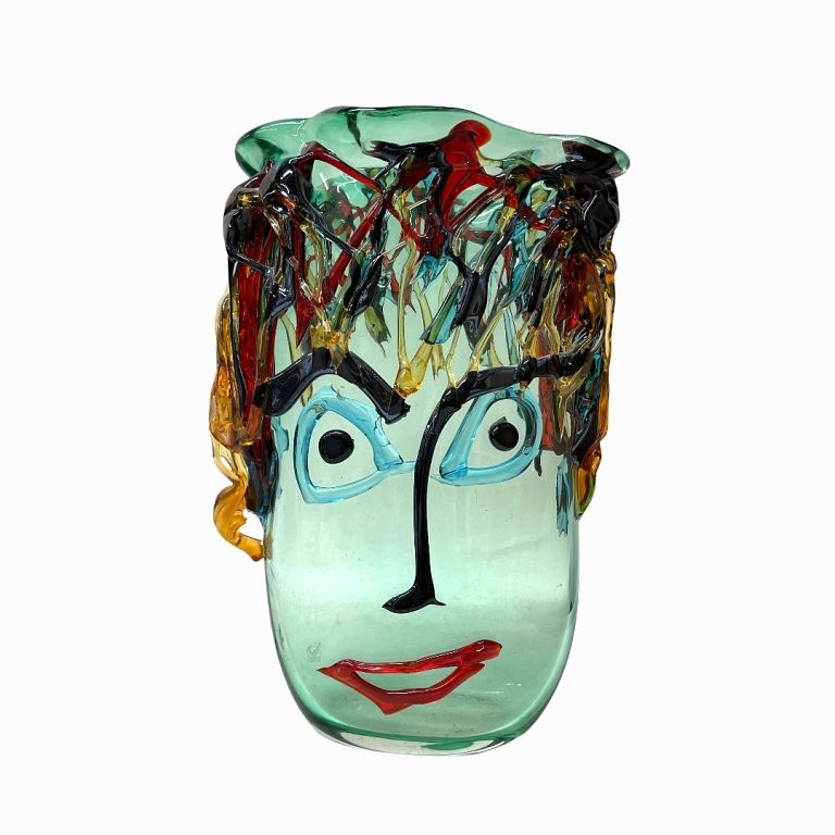 Appraisal: Murano Art Glass Face Sculpture Murano Art Glass Face Sculpture