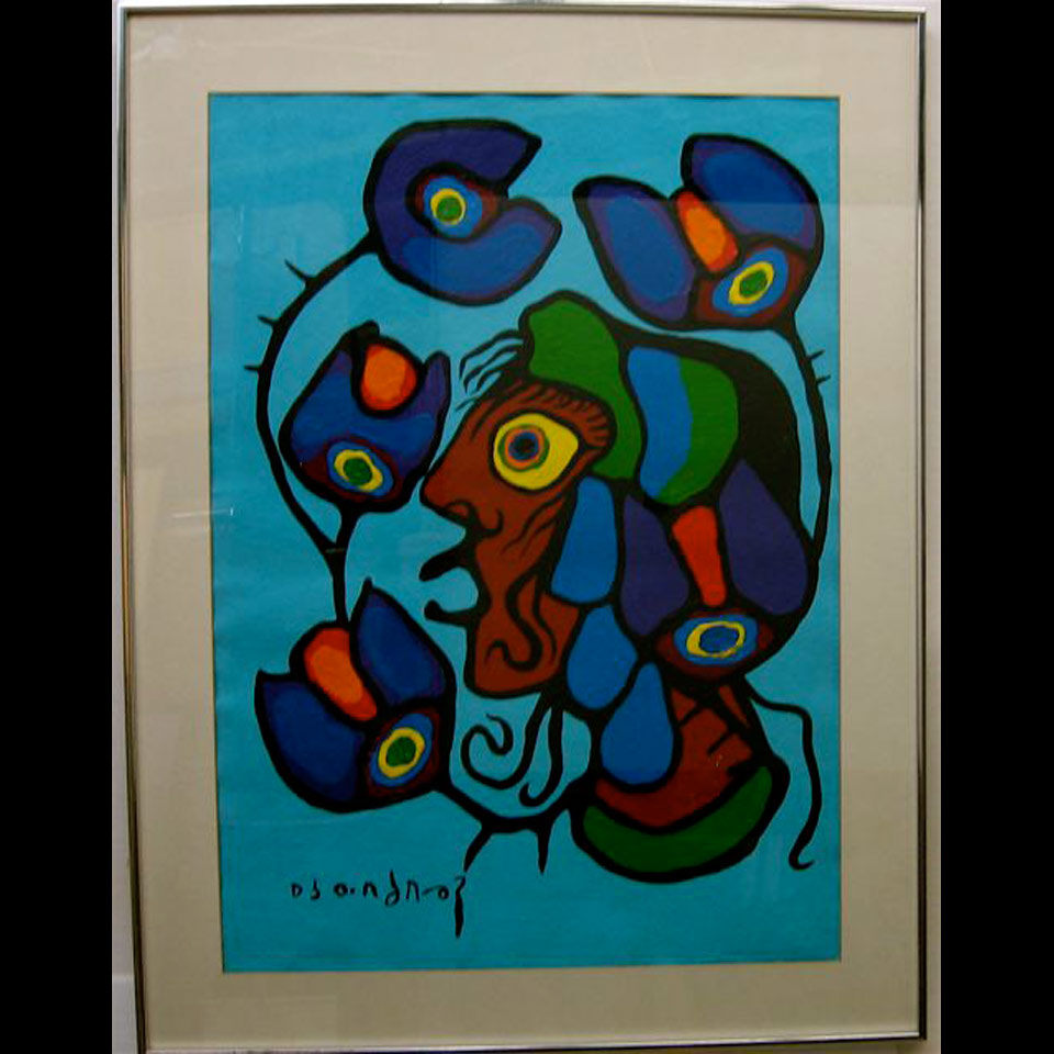 Appraisal: SHAMAN NORVAL MORRISSEAU - CANADIAN ACRYLIC ON PAPER Brought by