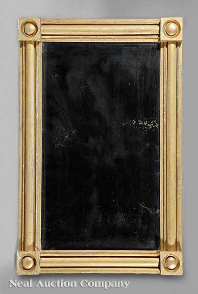 Appraisal: An American Classical Giltwood Pier Mirror early th c molded