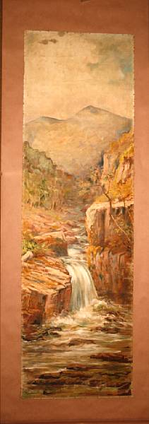 Appraisal: William Adam British - Cascading Falls signed 'Wm Adam' lower