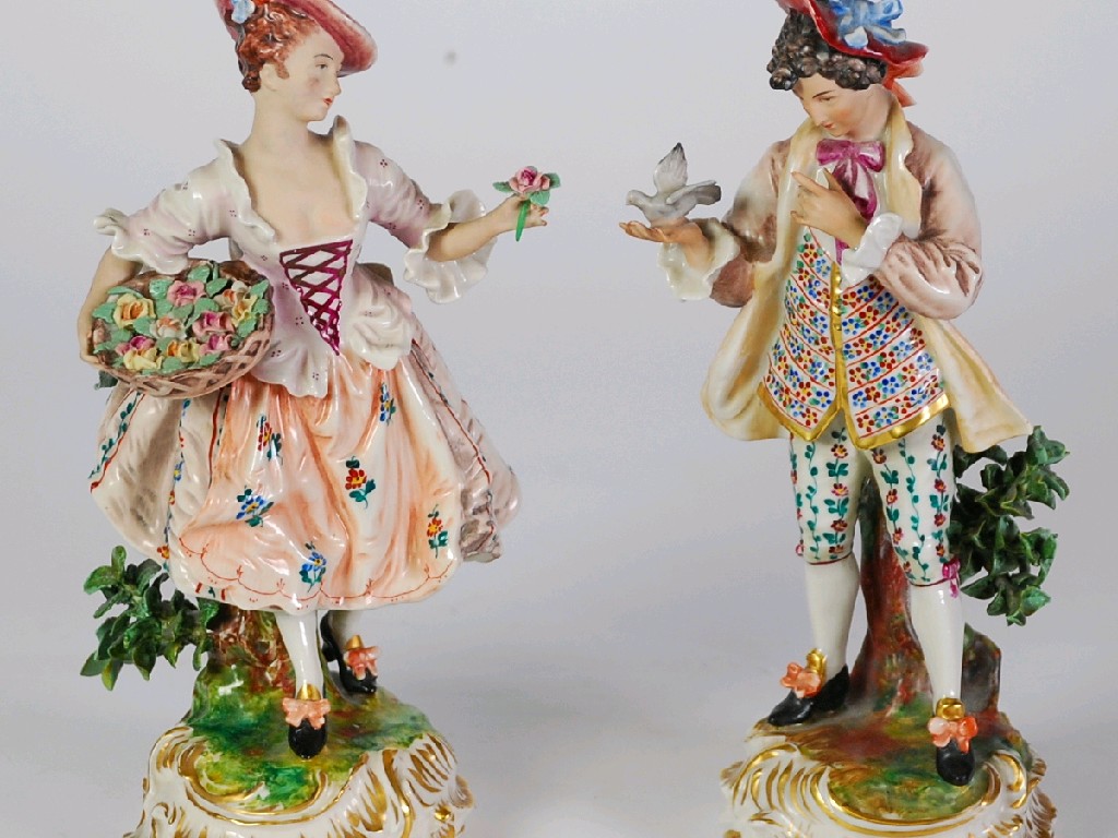 Appraisal: PAIR OF POST WAR FRANKENTHAL Friedrich Wilhelm Wessel PORCELAIN FIGURES