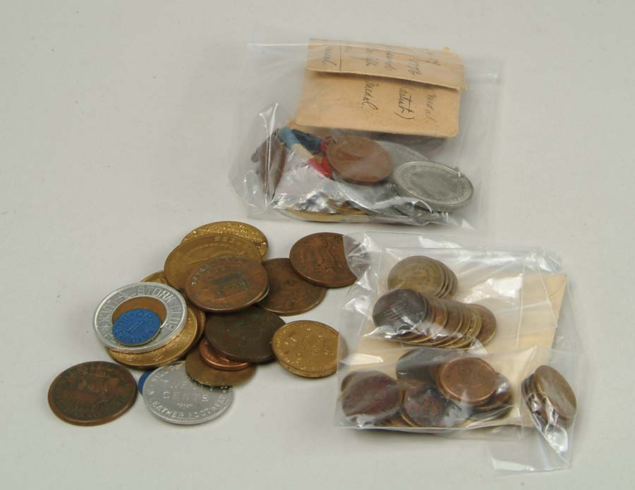 Appraisal: COINS MISCELLANEOUS LOT OF TOKENS Including Indian head penny tokens