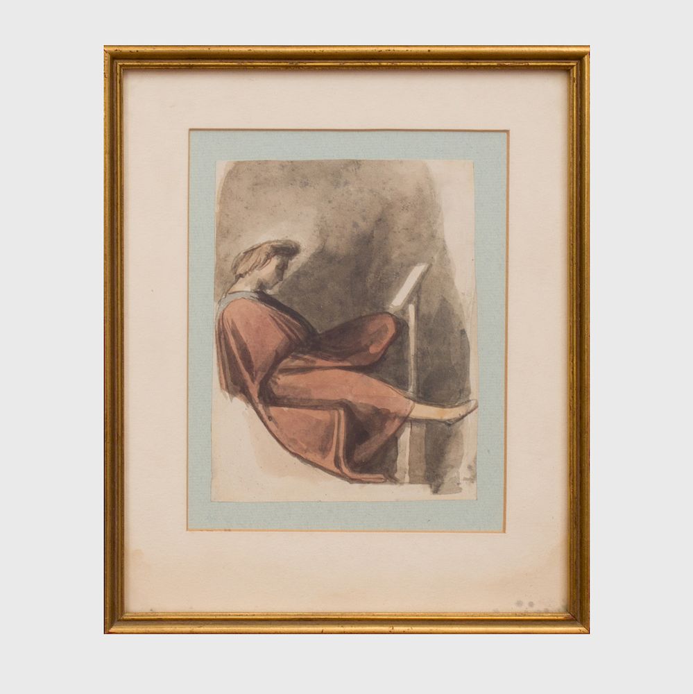 Appraisal: Joseph West - Study after Michelangelo Sistine Chapel Watercolor on