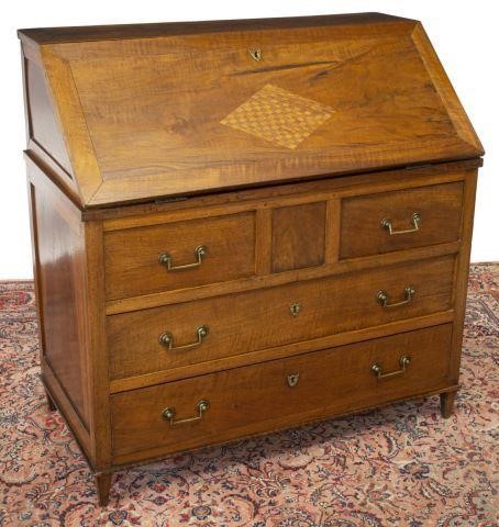 Appraisal: French Louis XVI style walnut slant-front desk th th c