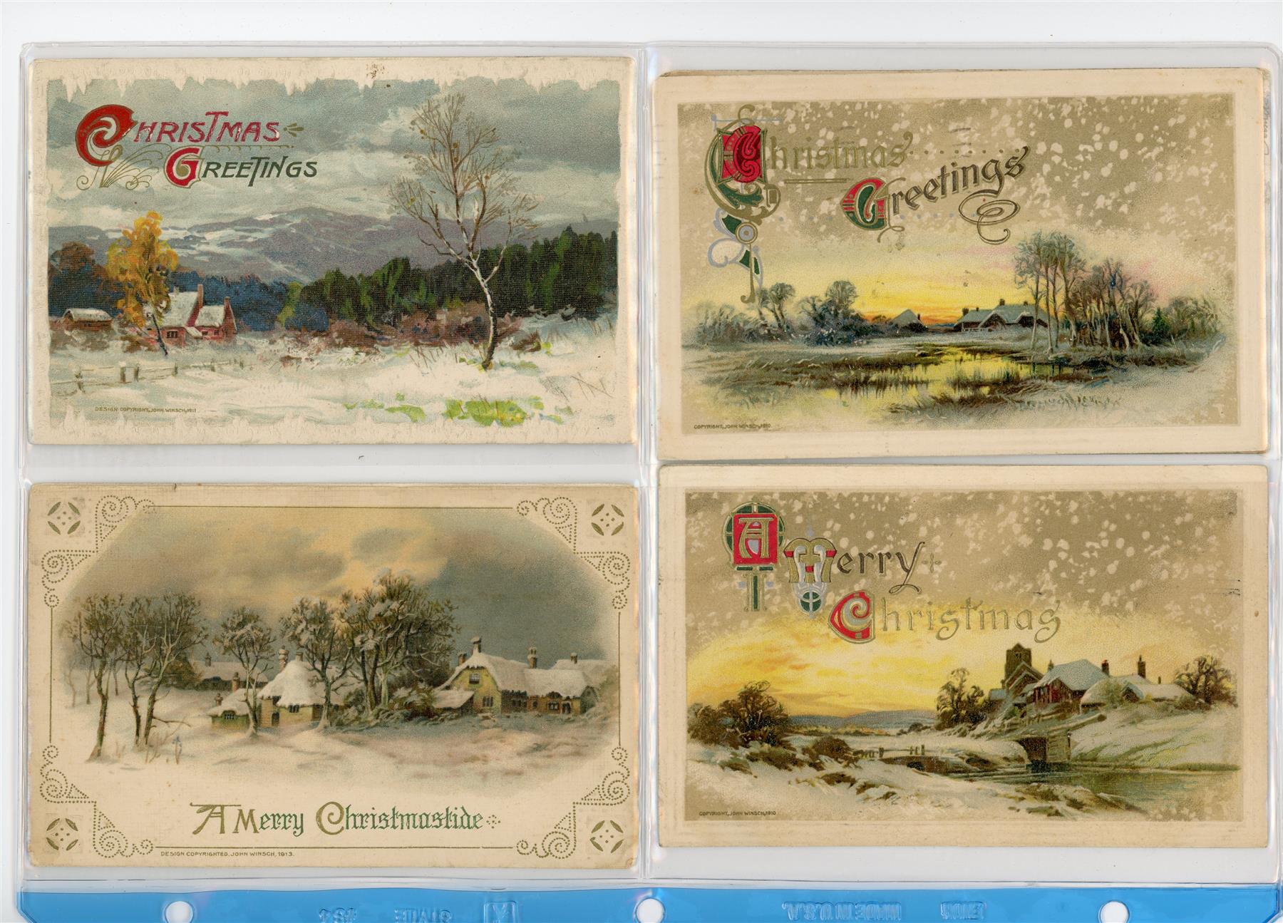 Appraisal: COLLECTION OF SIXTEEN CHRISTMAS POSTCARDS INCLUDING CHRIST'S NATIVITY SCENES Printed