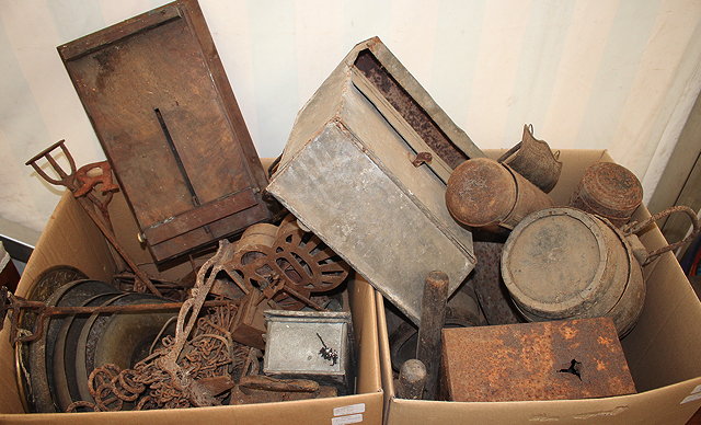 Appraisal: A TWO BOXES OF VARIOUS MISCELLANEOUS TH CENTURY AND LATER