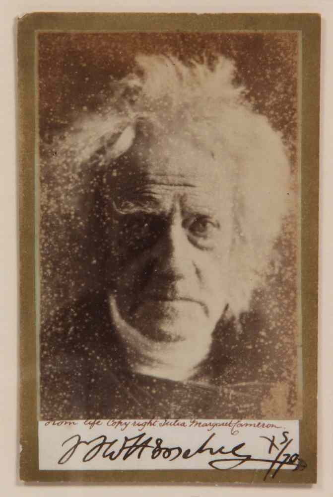 Appraisal: SIGNED PHOTO - Sir John Frederick William Herschel - British