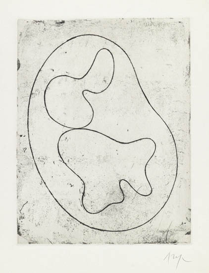 Appraisal: JEAN ARP Group of etchings Vers le blanc infini Precipice