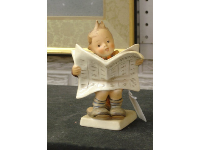 Appraisal: HUMMEL FIGURINE - LATEST NEWS - FULL BEE MARK